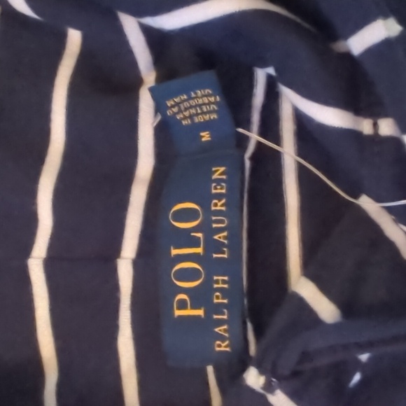 Men's Polo Ralph Lauren Hoodie in Navy and White Stripes. Size M/M 100% Cotton - Picture 3 of 5